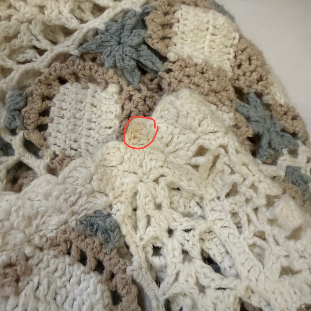 Colleen's Collectables Crochet Sweater Hand Knitted Ramie Cotton Boho Cream‎ L - Picture 8 of 14